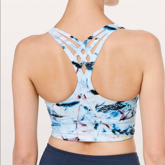 Lululemon Mind Over Miles Bra Size 6 Racerback Strappy Exposure Multi - Picture 3 of 8